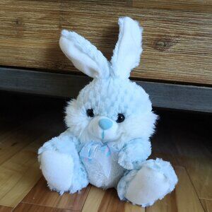 VINTAGE Bunny Rabbit Plushie Stuffed Animal Blue